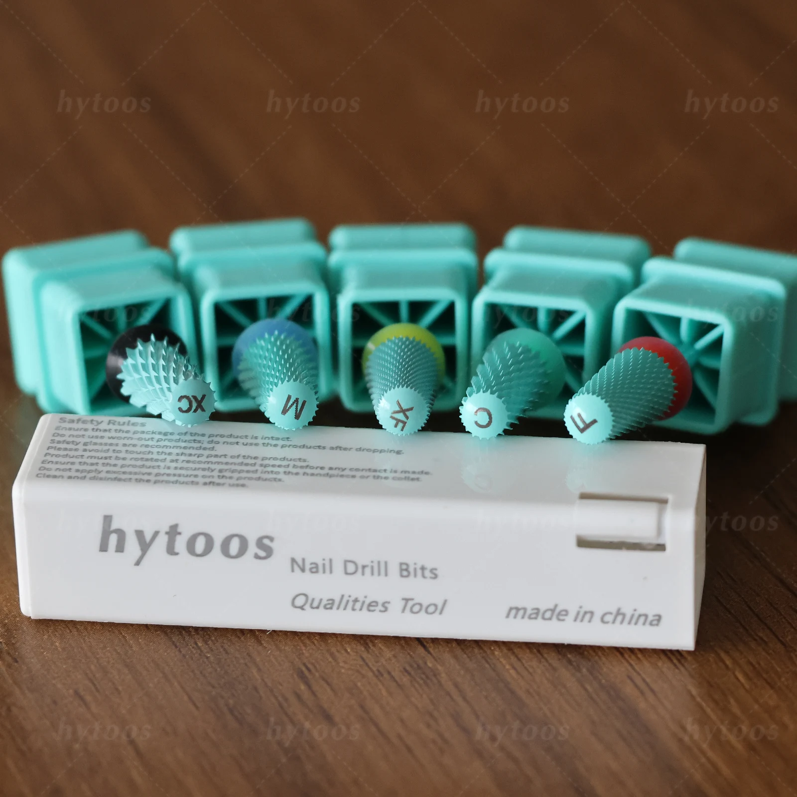 HYTOOS سلامة كربيد مسمار لقمة ثقب طلاء أخضر قبة مدبب بت لإزالة طلاء هلام برو مانيكير التدريبات AccessoriesTool