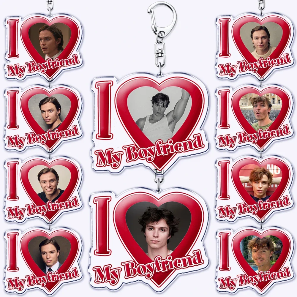 Hot I Love My Boyfriend Nicholas Chavez Key Chain Keychains Ring for Bag Monsters Menendez Brothers Keyring Jewelry Fans Gifts