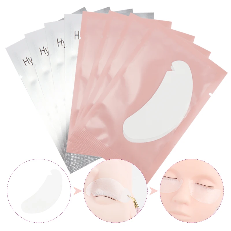 

50 Pairs V Notch Eyelashes Patches Hydrogel Gel Eye Patches False Eyelashes Extension Under Eye Pads Wholesale Makeup Tools