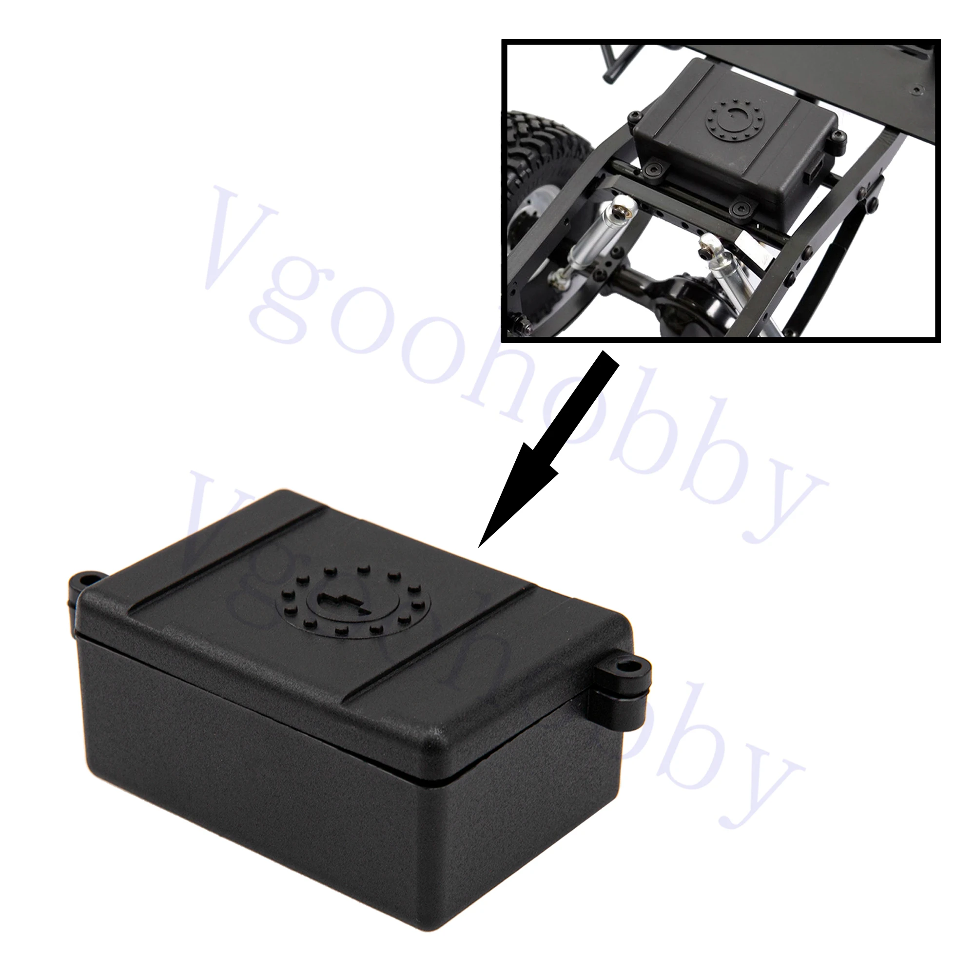 2Pcs Receiver Waterproof Box,RC ESC Receiver Dustproof Protector for Traxxas TRX-4 SCX10 90027 SCX10 90046 D90 1/10 RC Crawler