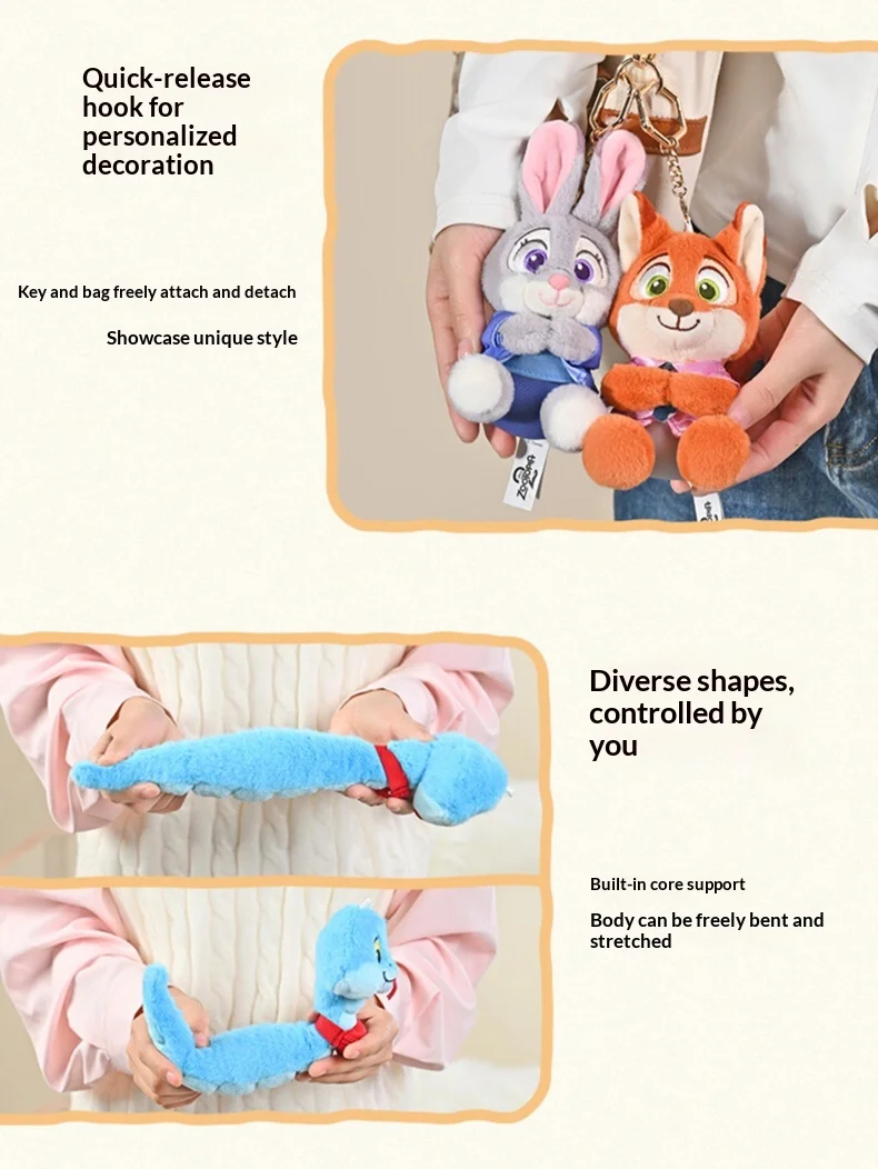 جديد KKV سلسلة مفاتيح Zootopia 2 مجنون عطلة سلسلة أفخم المعلقات الفيلم شخصيات كرتونية جودي نيك لعبة هدايا عيد ميلاد مخصصة