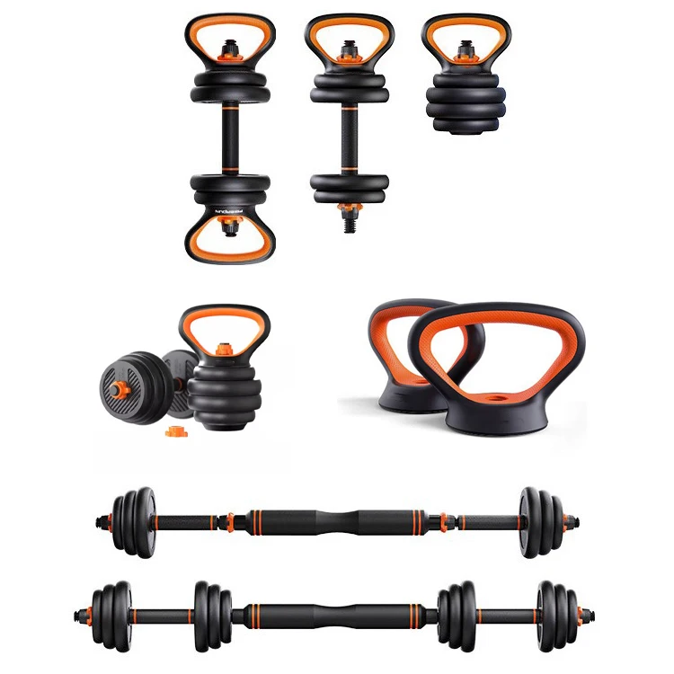 Kettlebell Barbell Dumbbell Set, Fitness Gym Equipment Dumbbell Weightlifting Training Kit With Connecting Rod