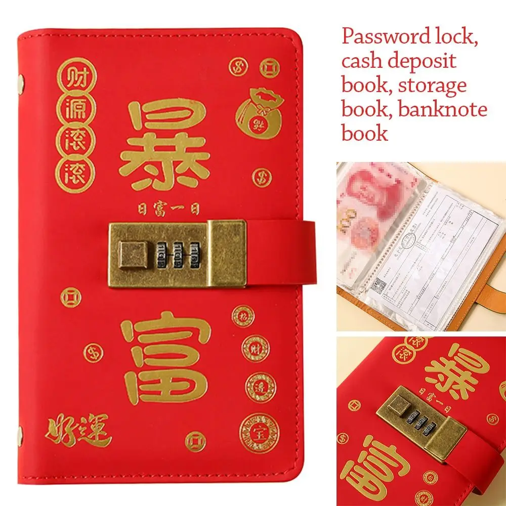 With Password Lock 100 Envelopes Money Saving Challenge Save Money Get Rich Savings Binder Portable Large Capacity