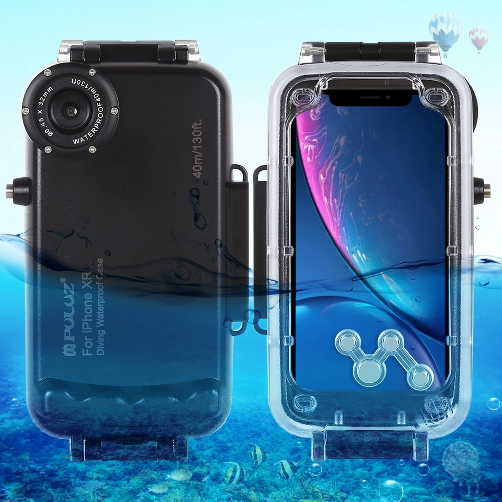 

Водонепроницаемый чехол для iPhone XR PULUZ 40 м/130 футов, чехол для подводной съемки фото-и видеосъемки