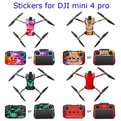 Drone Body Decal Style Stickers For Mini 4 Pro Protective Film Remote Waterproof Decals Cover Skin For DJI RC2 Accessories