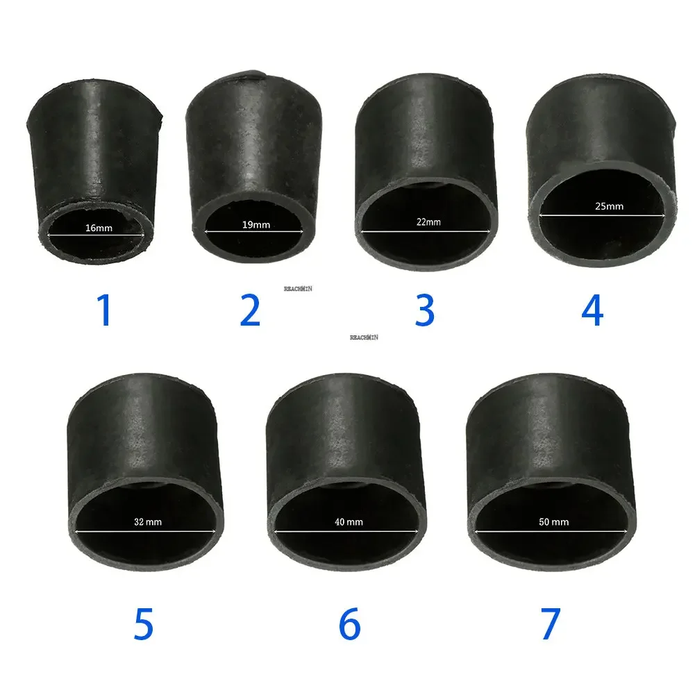 Anti-risco Rubber Furniture Feet Leg, Floor Protector Caps, Chair Virule, 16mm, 19mm, 22mm, 25mm, 32mm, 40mm, 50mm, 4pcs, PCes 8