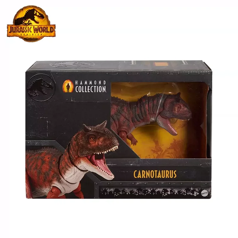 

Original Mattel Jurassic World Hammond Bull Dragon Toys for Boys Carnotaurus Dinosaurs Model Articulated Figure Collection Gift