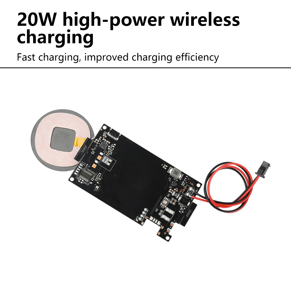 DC 10-24V 20W Mobile Wireless Charger Electric Vehicle Modification Car Wireless Charging Module with Temp Control Protection