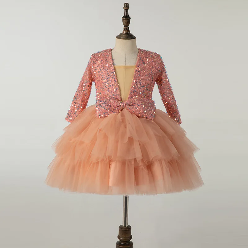 one-year-old-dress-baby-girl's-birthday-fluffy-veil-dress-flower-girl-host-model-runway-show-piano-performance-costume