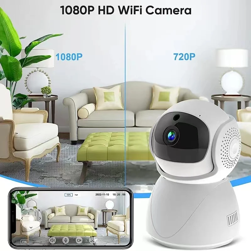 FHD Wireless WIFI PTZ Kamera IP CCTV Ochrona Kamera monitorująca Inteligentny monitor samochodowy z Google Alexa