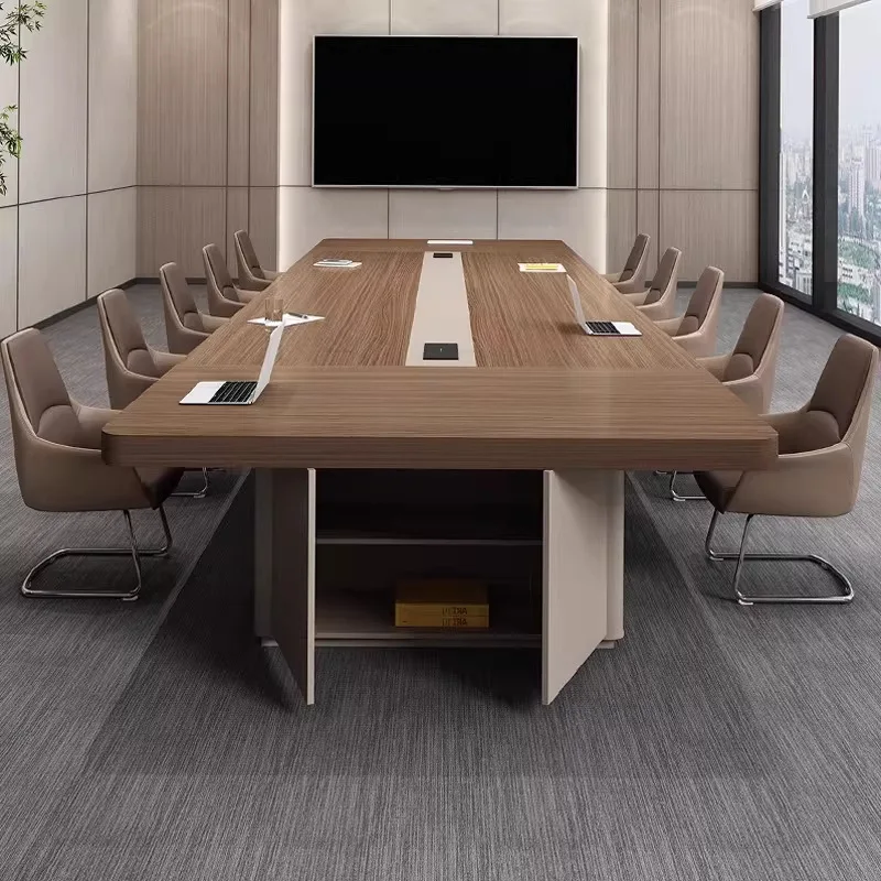 Conference table long table office table and chair combination  reception meeting large reception negotiation