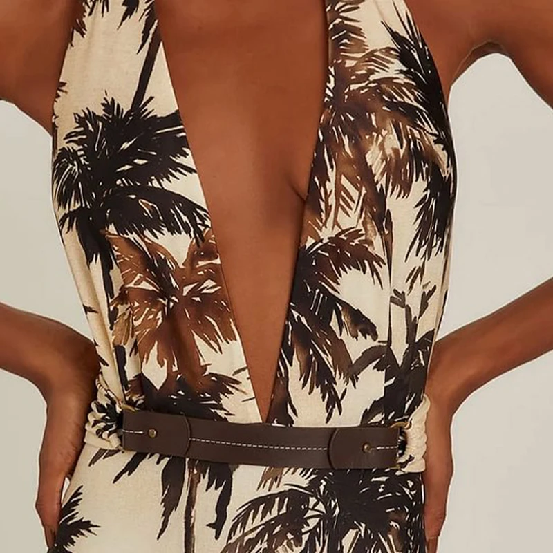Flaxmaker ฤดูร้อนใหม่ Ruched Halter ชุดว่ายน้ํา One Piece ชุดว่ายน้ําผู้หญิงเซ็กซี่ Bathers ชุดว่ายน้ําว่ายน้ําชุดว่ายน้ําหญิง Beachwear
