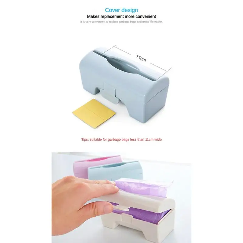 1/2PCS Trash Bags Holder Durable Kitchen Garbage Bag Storage Box Plastic Bag Container Wall-mounted