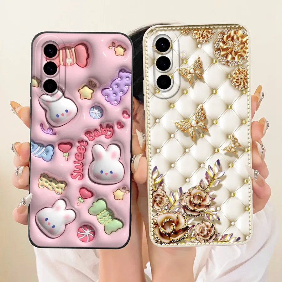 For Samsung Galaxy A27 5G Case Cartoon butterfly Painted Back Cover For SM-A276E A276B Phone Housing Soft Liquid Silicone Fundas