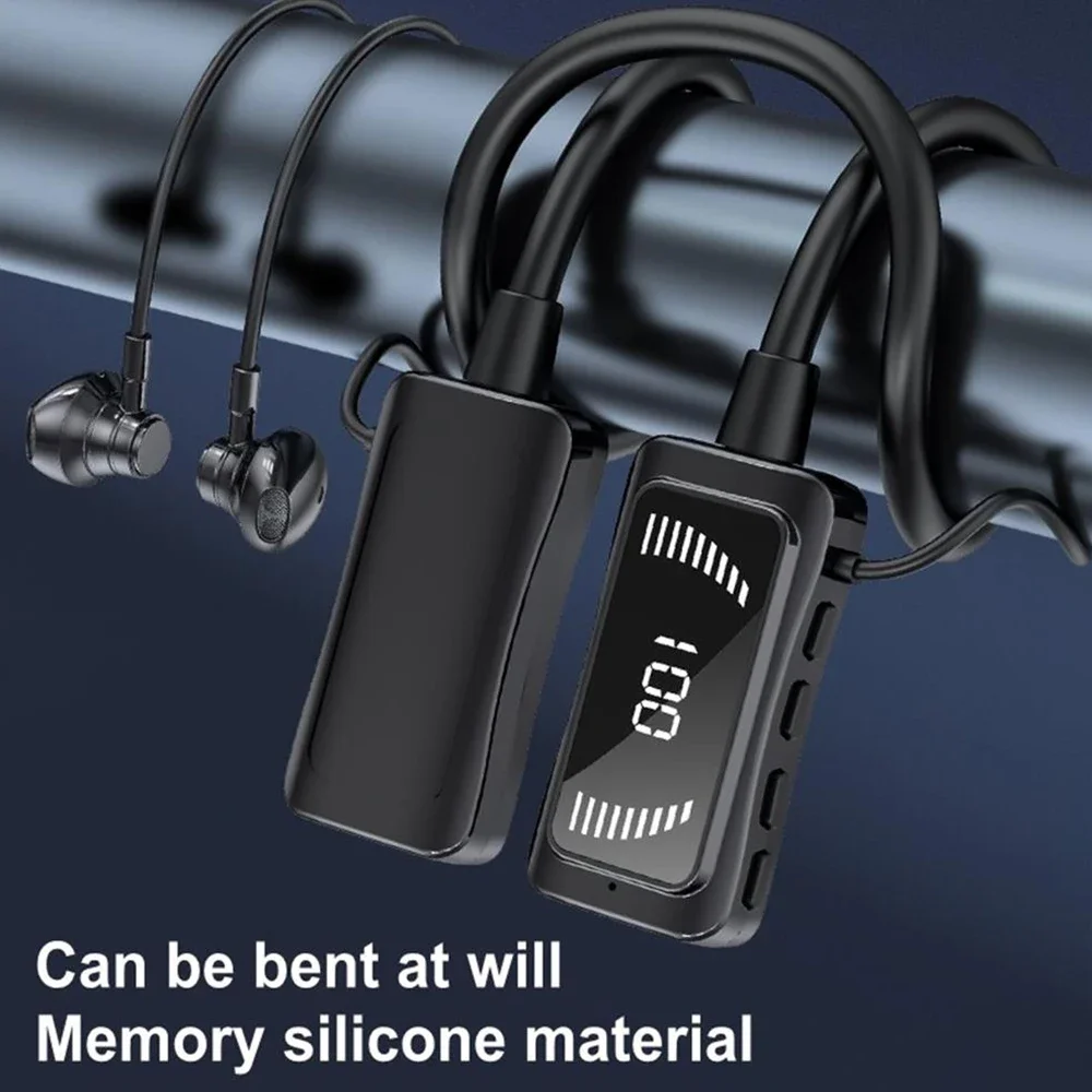 Long Endurance LED Bluetooth Earphones HiFi Sound Earbuds Wireless Headphone Sports Gamer Neckband Neck-hanging Headsets view 4