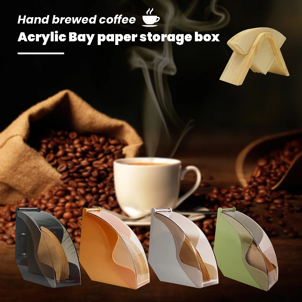 

Fan-shaped Coffee Filter Storage Shelf Dustproof Small Napkins Dispenser Shelf Kitchen Storage Accessories