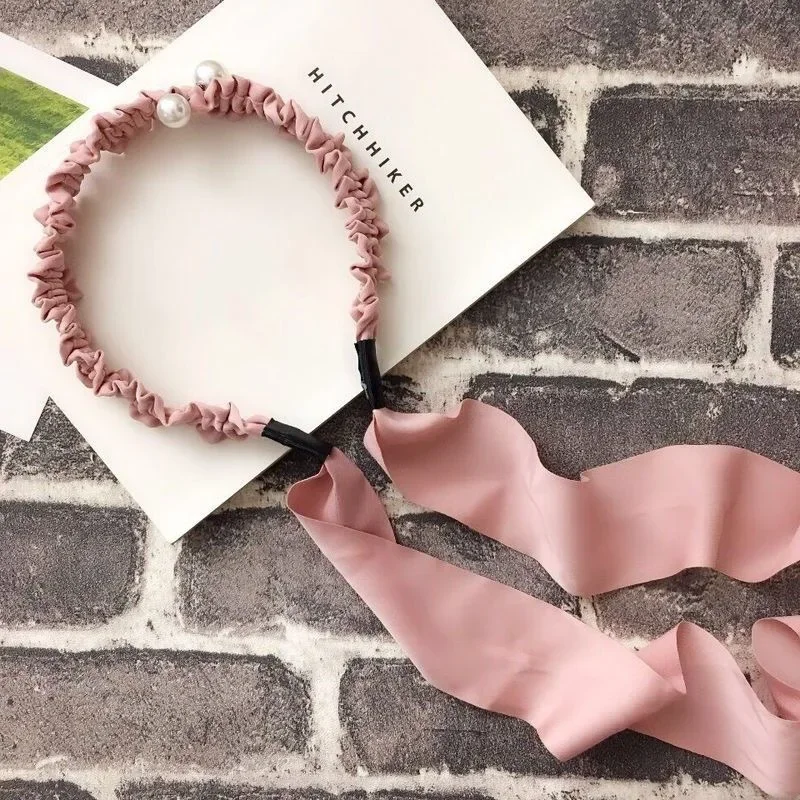

Girls Elastic Tassel Headband with Dangling Beads Sweet Bow Accent Streamer Hair Accessory for Special Occasions