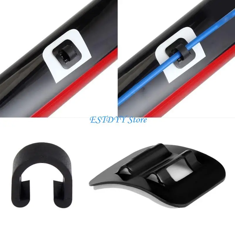 

G6DE 5/10set Bike Cable Base Guide CShaped Clamps Housing Hose Guide Easy to Use