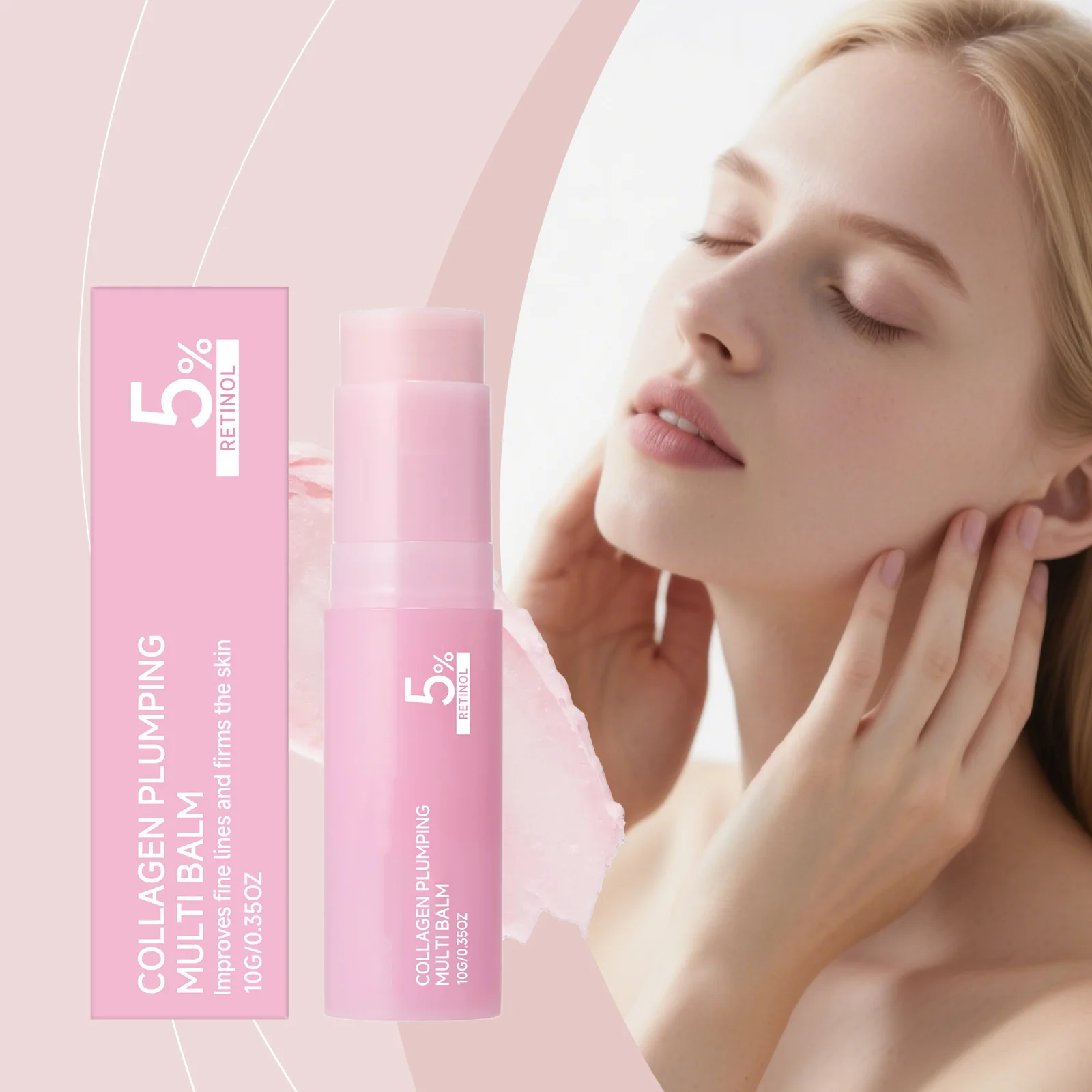 

Коллагеновый мультибальзам-стик против морщин, разглаживающий мелкие линии, укрепляющий, увлажняющий, улучшающий цвет лица, осветляющий, увлажняющий стик для лица