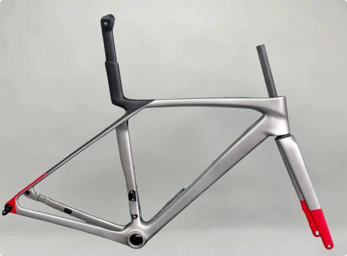 إطار دراجة طريق جديد من ألياف الكربون SLR Gen8 توجيه داخلي كامل من خلال عجلات المحور 700C Di2 متوافق #2