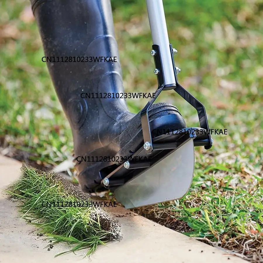 Lawn edge trimmer: lawn foot-stand edge trimmer with a detachable long handle