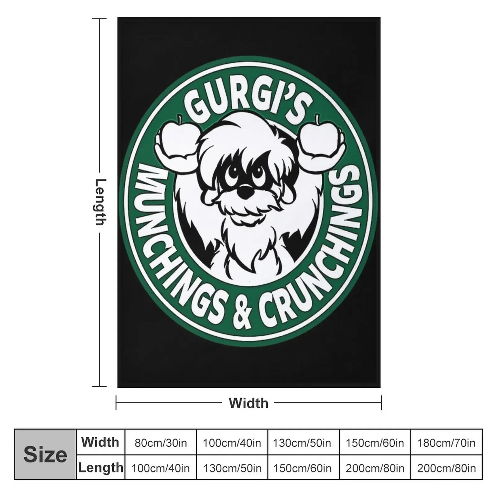 New Gurgi's Munchings & Crunchings T-Shirt Throw Blanket Luxury Throw Luxury Vintage sofa bed Blankets