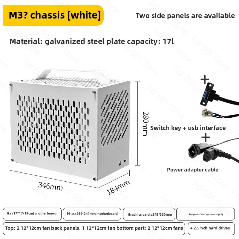 Desktop Computer Case MATX/itx Small Board Portable Mini desktop M3