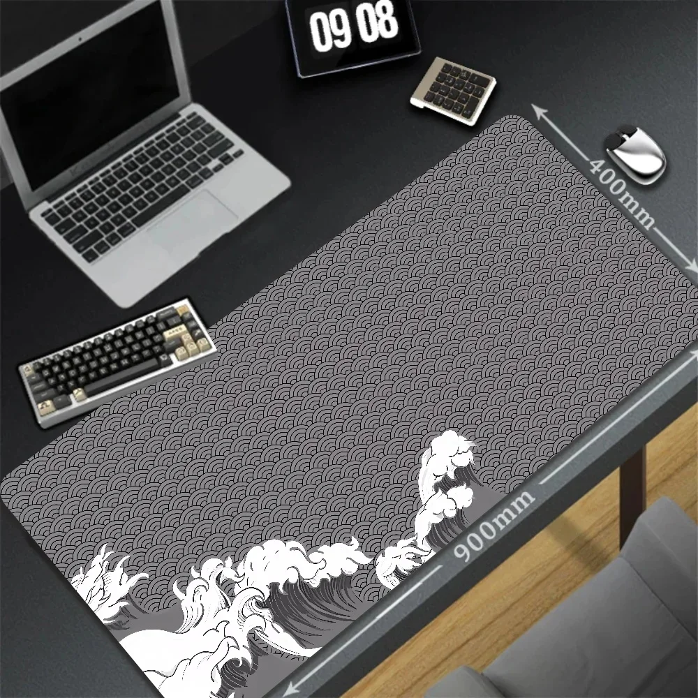 

Huge Waves Mouse Pad Office Game Carpet Free Shipping Artistic Texture Mice Pad Speed Laptop Lock Edge Deskmat Ocean Wave Series