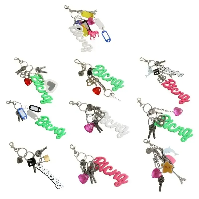 Portable Silicone Letter Bag Charm Keychain Pendant Portable Charm Adds a Touch of Romance Suitable for Any Occasion