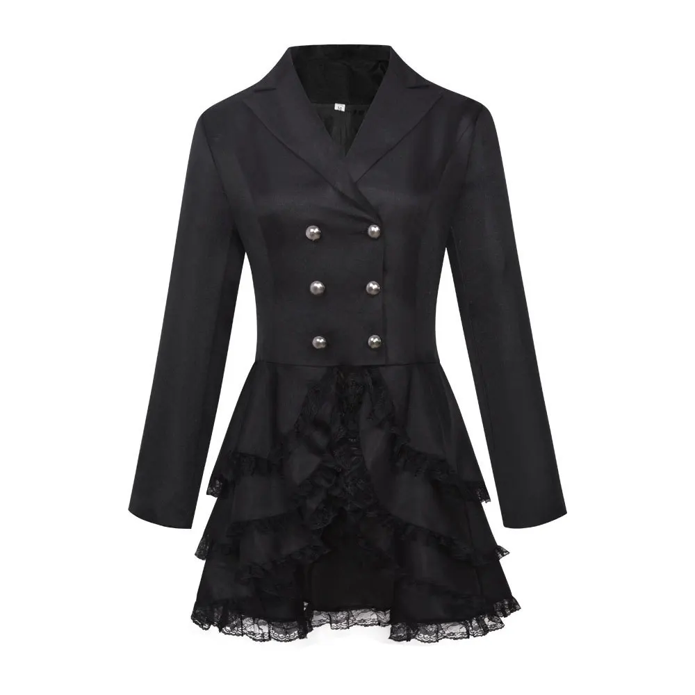 Blazer Medieval renacentista para mujer, traje pequeño elegante, cortavientos, chaqueta, abrigo, traje de Carnaval de Halloween, XS-5XL