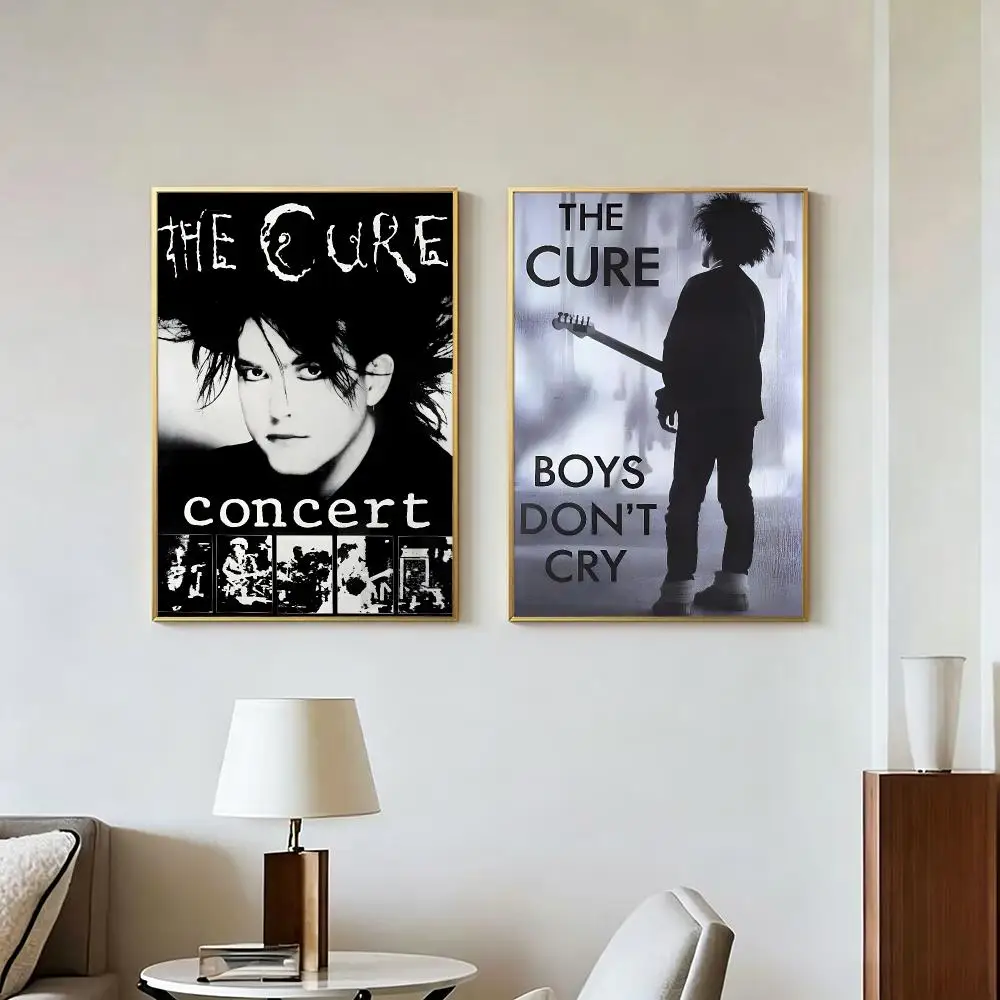 Music Popular Modern T-The Cure Poster Peel And Stick Wall Art Self Adhesive PP Waterproof Wall Decor Living Room Bedroom Gift