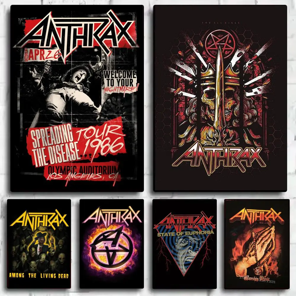 Rock Band A-Anthrax Poster Wall Art HD Print Gift For Metal & Hardcore Rock Fans Decorative Wall Art for Bedrooms and Dorms