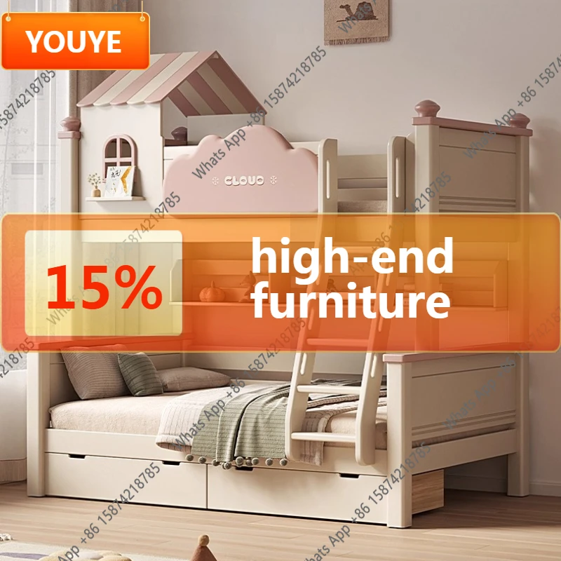 

Двухъярусная кровать для дома, розовая, 68120x200, 135x200, 150x200, 160x200 см, для 2 человек, двуспальная кровать с матрасом, кровать-чердак, мебель для спальни