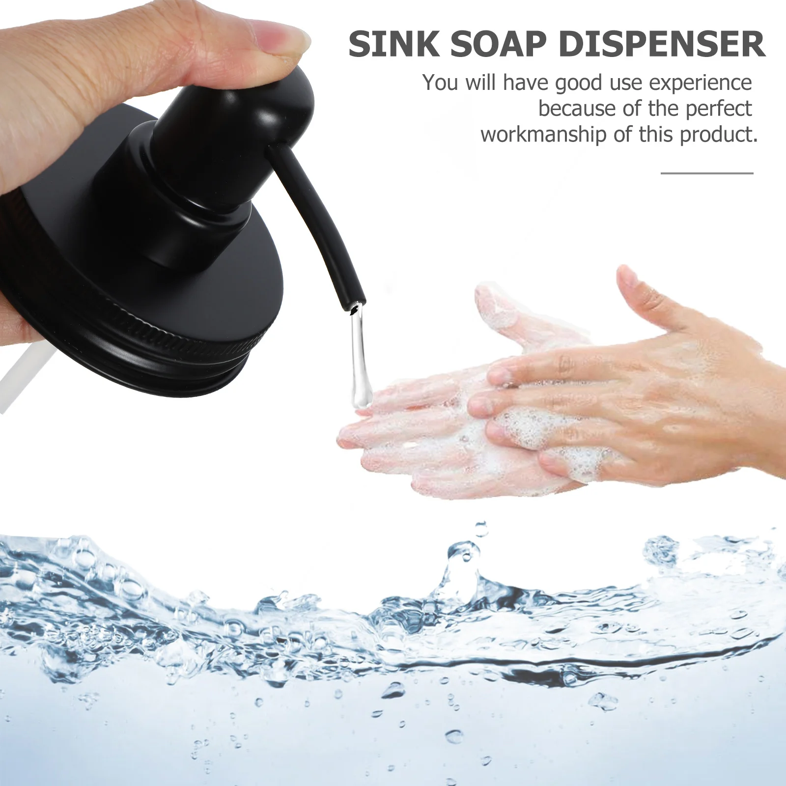 

2pcs Glass Jar Pump Lid Stainless Steel For Lotion Shampoo Soap Canning Bathroom Storage Replacement Dispenser Pump Lid