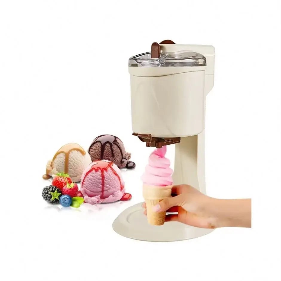 Portable Mini Home Fruit Soft Ice Cream Machinery Maker Table Countertop Soft Serve Ice Cream Maker Machine