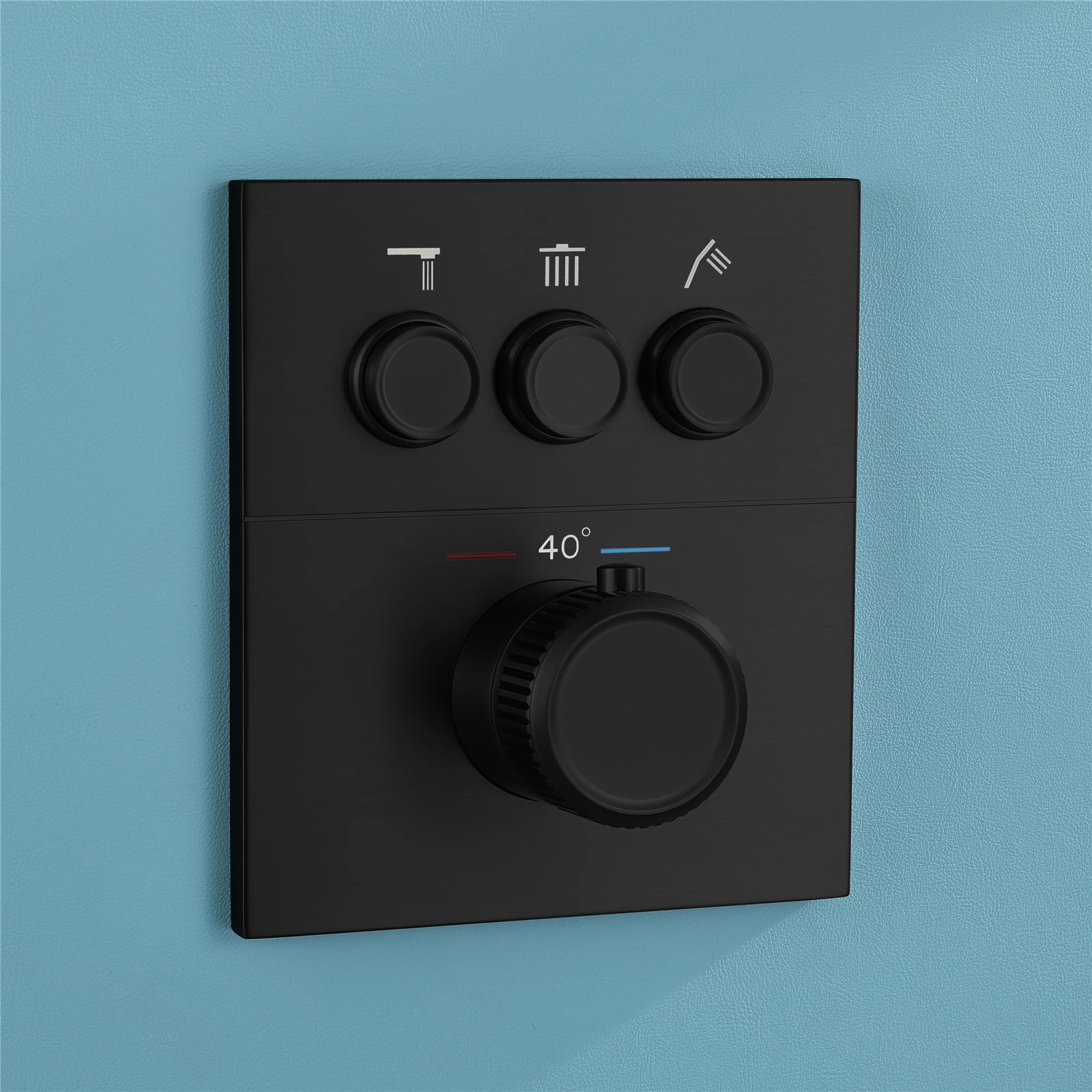 Qlonn الفاخرة 3 وظائف زر التبديل الحمام دش ثرموستاتي كلبشة الحنفيات أخفى خلاط صمام تحكم النحاس