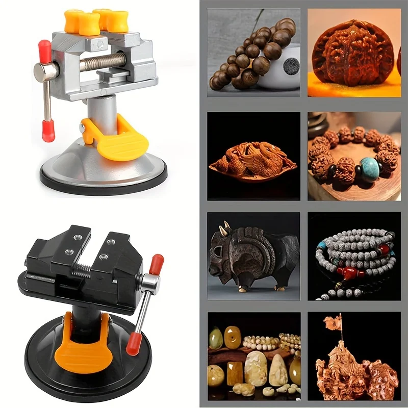 

SI FANG Mini Jewelry vice Vise Stand Rotatable Drill Press Screw Clamp Engraving Table Bench Adjustable Tool for Crafting