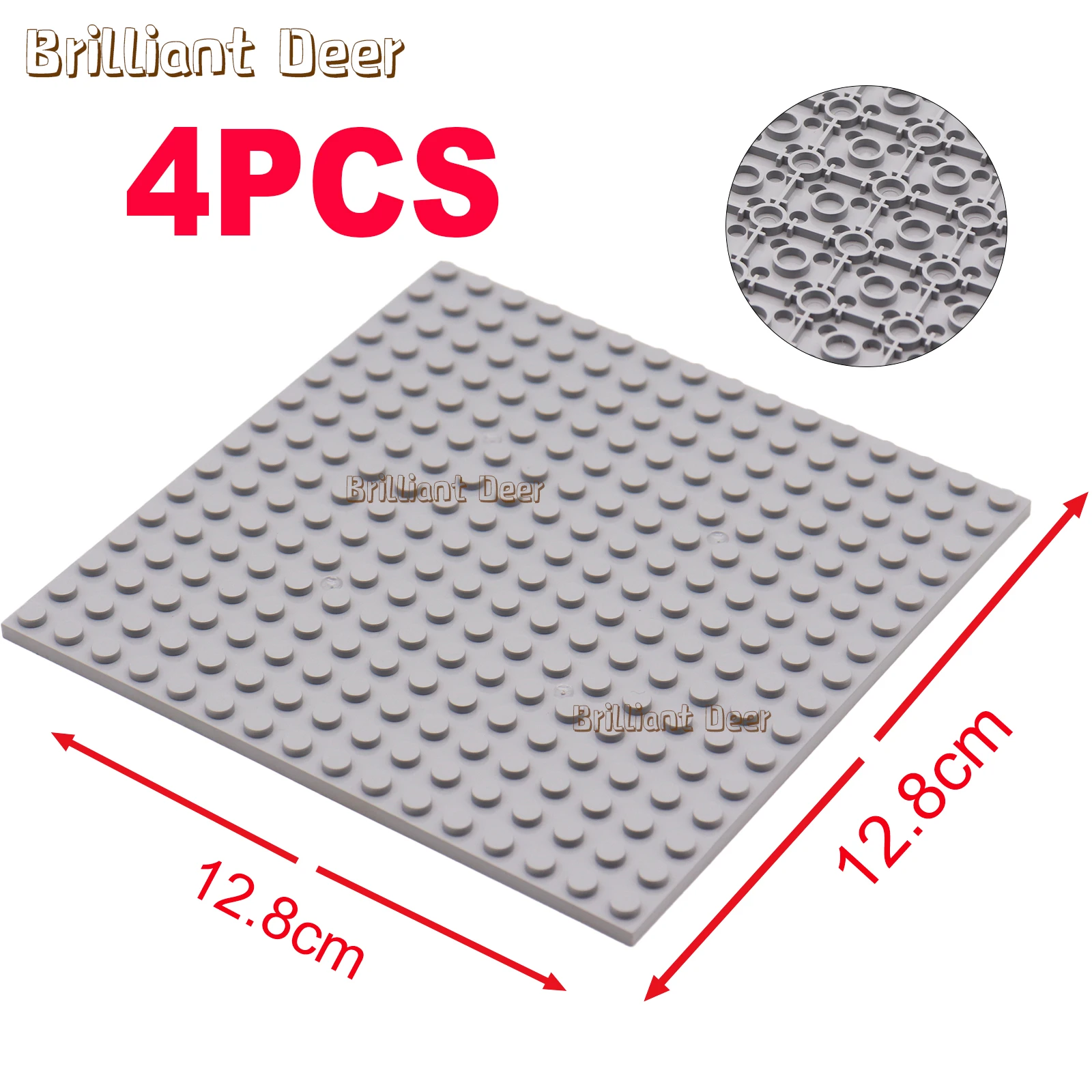 4PCS Dubbelzijdig 16X16 Dots Klassieke Grondplaat Bouwstenen Bricks Basisplaten DIY MOC Bouwstenen stad Bouw Speelgoed