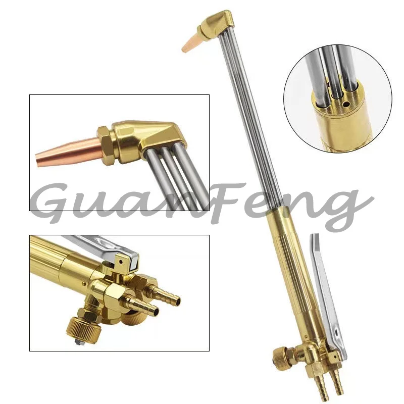 3-Tube Stainless Steel Anti-Backfire Isobaric Torch Type 200 with Handle for Precision Metal Work