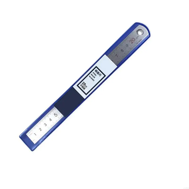 15/20/30cm Ruler Stainless Steel Ruler Metal Ruler with Scale for Teaching 24BB