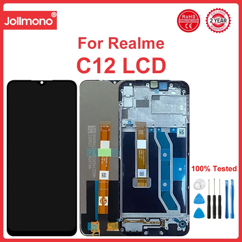 

For Realme C12 LCD Display With Frame Screen Touch Panel Digitizer Replacement Parts RMX2189