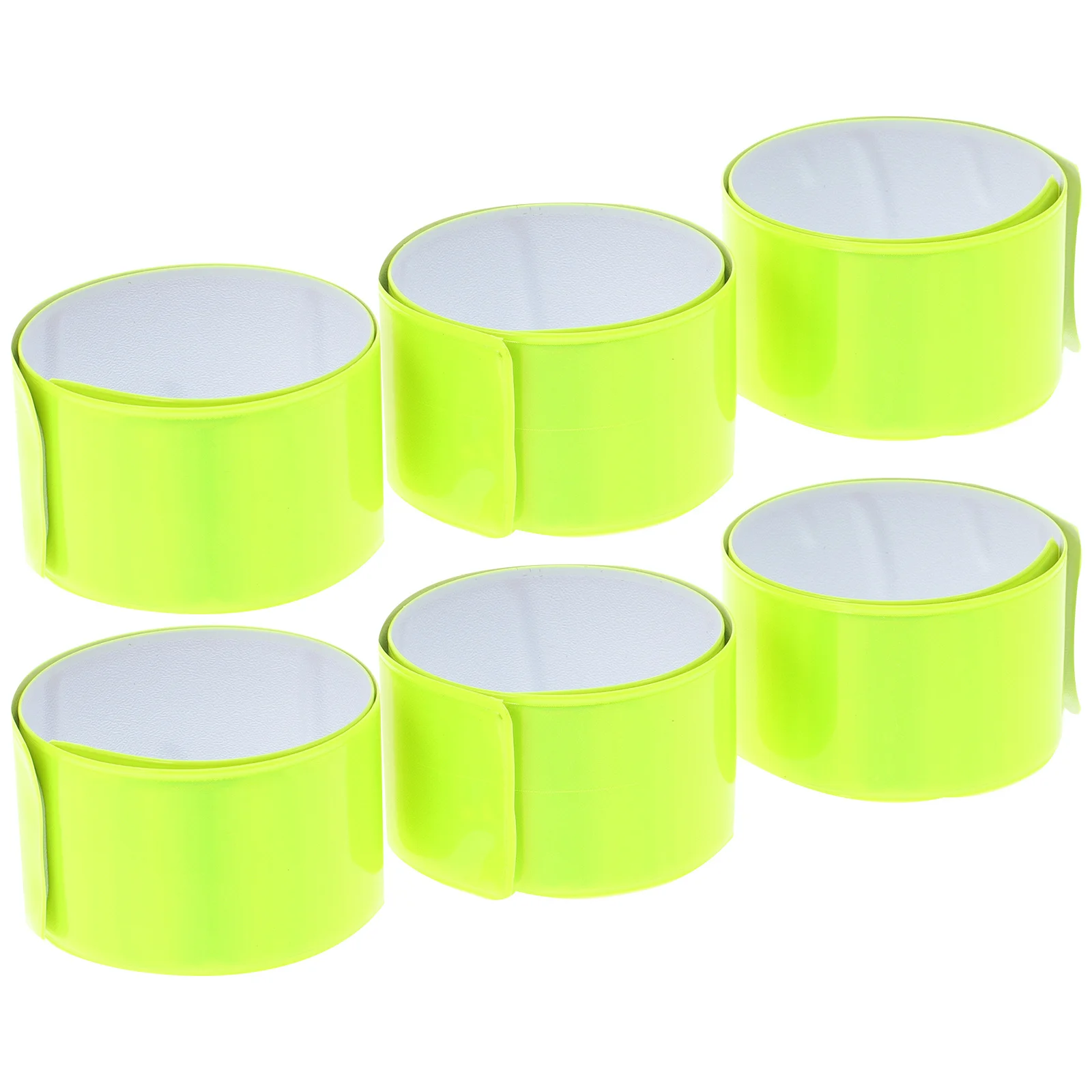 

6Pcs Reflective Snap Bracelets Night Safety Wrist Bands High Visibility Reflector Bands for Running Cycling Outdoors
