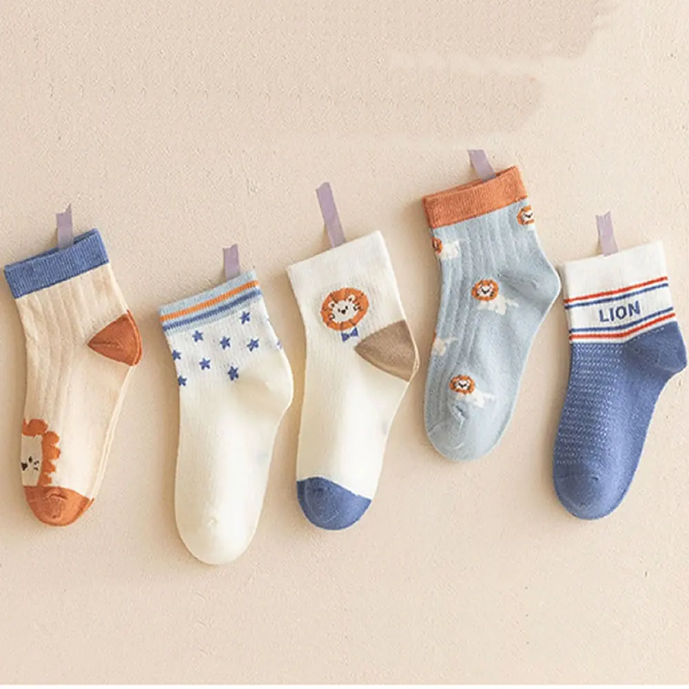 Boys' socks spring and summer cotton socks children's socks summer thin mid-calf socks cotton for little children and babies