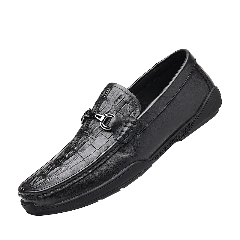 Men Four Seasons Slip On Loafers Soft Sole Driving Shoes Versatile Plus Size Outdoor Business Casual Footwear