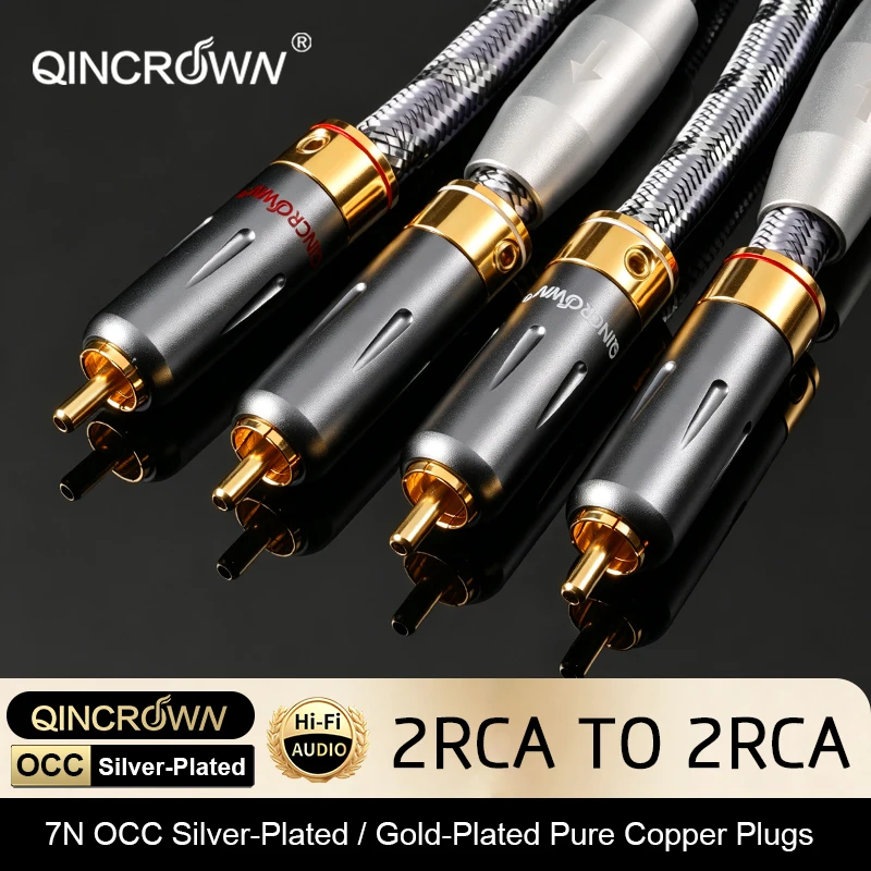 qincrown-1-paio-di-cavi-di-collegamento-hi-end-audiophile-2rca-rame-occ-placcato-argento-7n-per-sistema-stereo-hifi-con-amplificatore-dac-e-giradischi