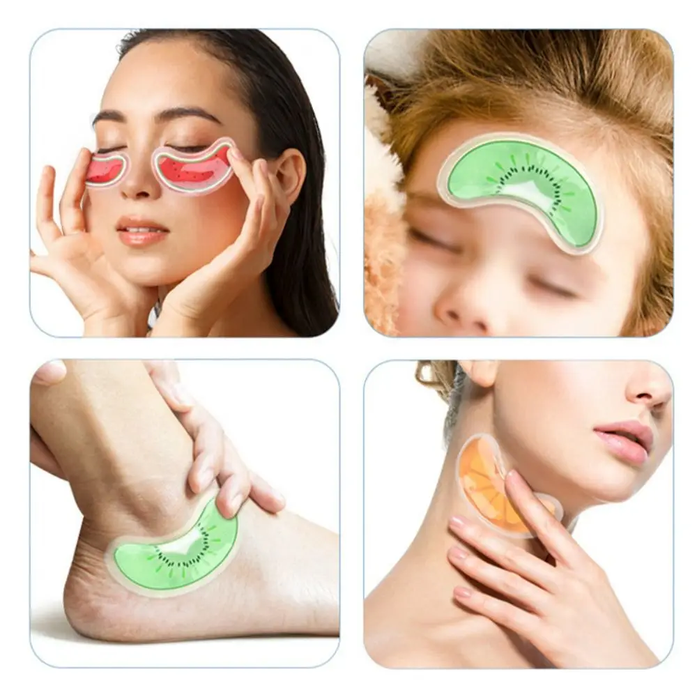 Fruit Design Cooling Gel Pad Leak Proof Soft Gel Puffiness Relief Eye Pad Reusbale Transparent Hot Cold Eye Compress Patch