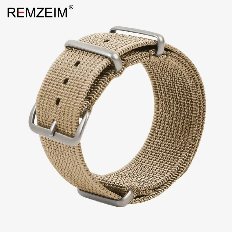 High Quality Nylon Watch Strap Brown Green Black Band Military Casual Watchband Army Sport Bracelet Replacement Belt