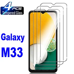 삼성 갤럭시 M33 5G 화면 보호기 유리 필름용 강화 유리 2/4개
