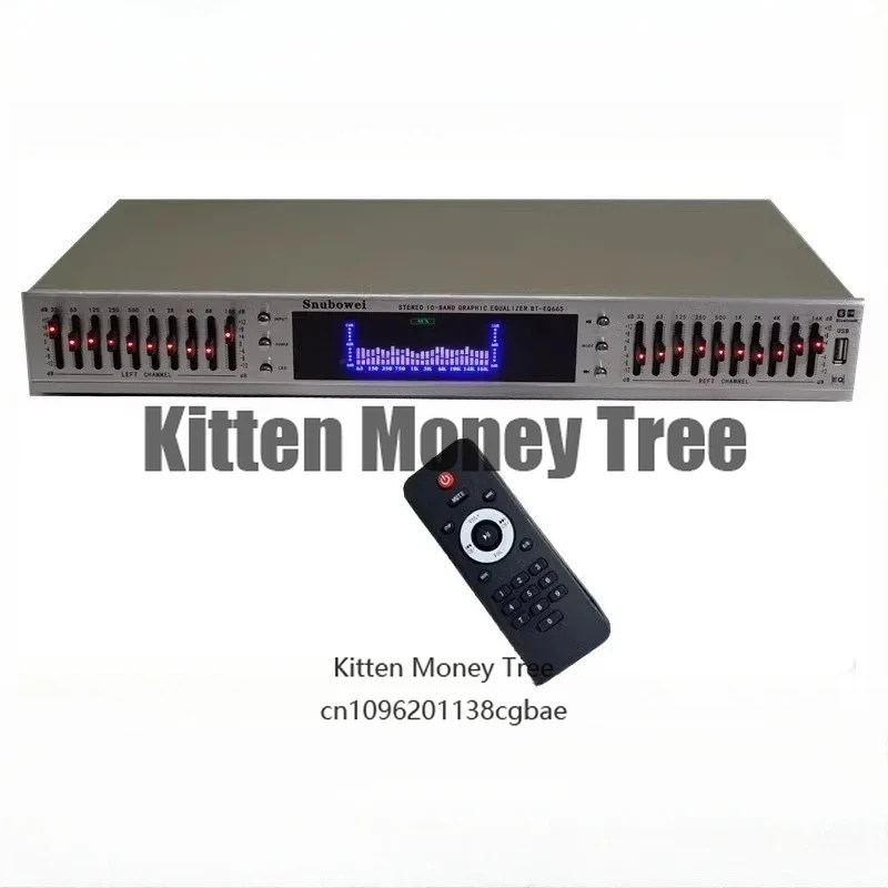 

EQ-898BT EQ-665BT HIFI Digital HD Stereo Preamplifier Equalizer Built-In USB Bluetooth Home Stage Equalizer Dual 10 Segments220V
