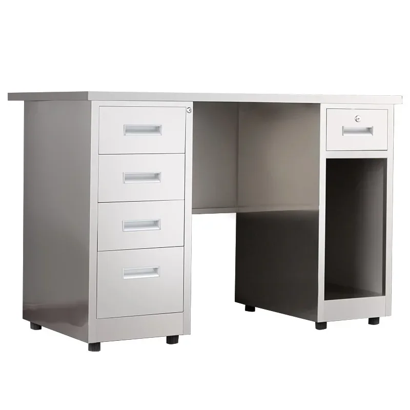 

Factory stainless steel computer desk stainless steel desk with drawers dust workshop operation